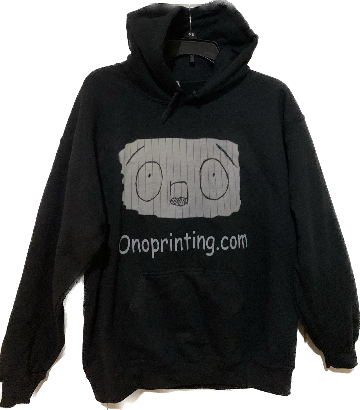 Unisex Hoodie With  Exclusive Onoprinting "Shocking" Sketch Design